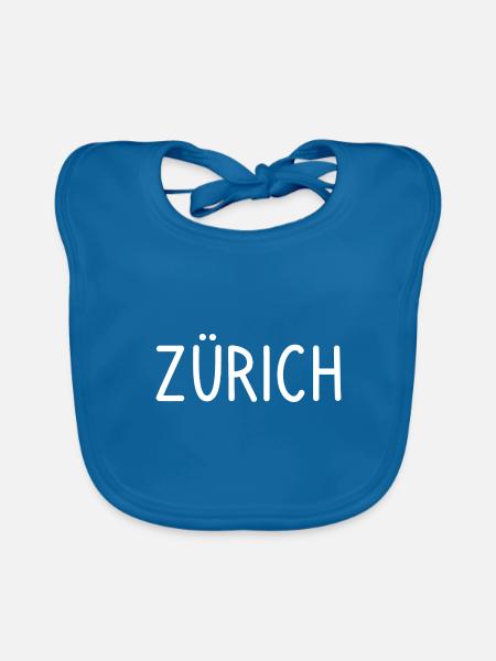 Zürich - Baby Bio-Lätzchen - Pfauenblau