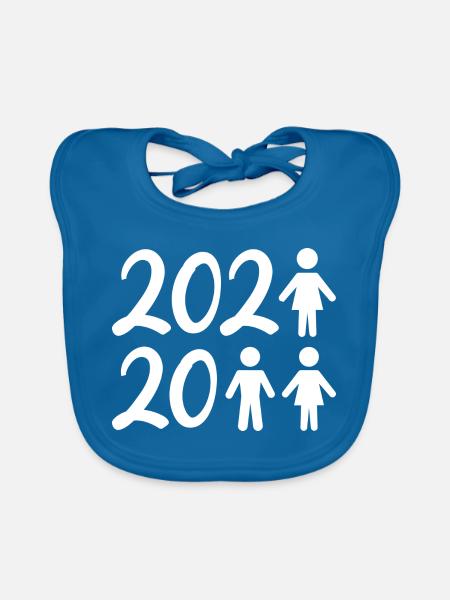 Familie 2021-2022 - Baby Bio-Lätzchen - Pfauenblau