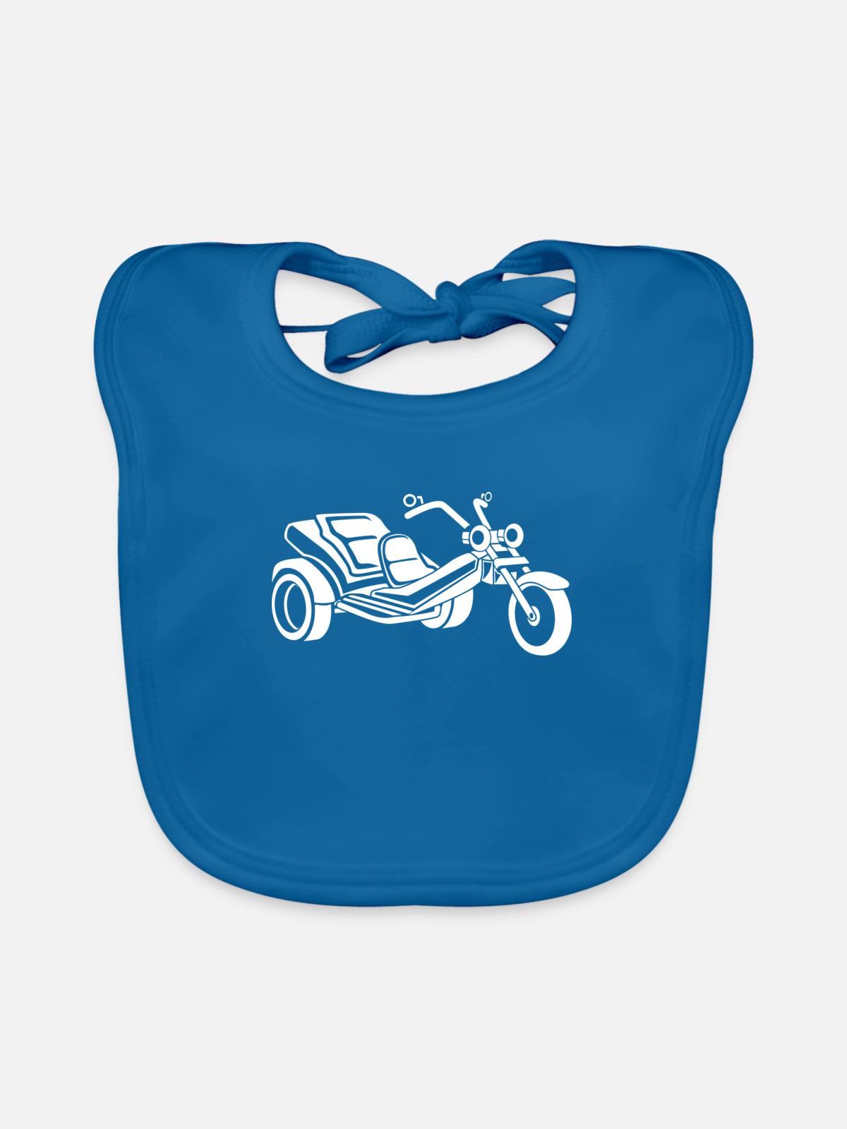 Trike Triker - Baby Bio-Lätzchen - Pfauenblau - Vorne