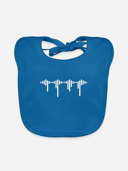 Linien Abstraktes Design Linie - Baby Bio-Lätzchen - Pfauenblau