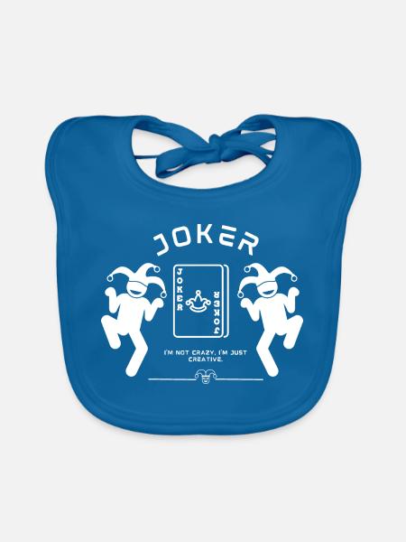 Joker - Ich bin nicht verrückt - Baby Bio-Lätzchen - Pfauenblau - Vorne