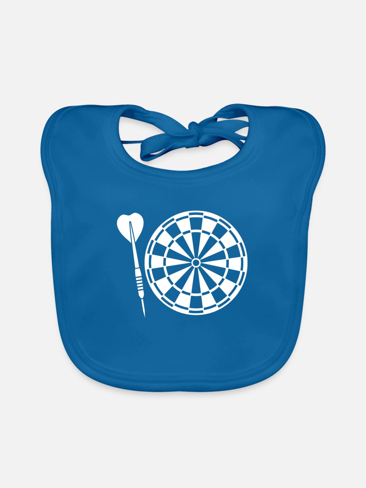Dart playerDarter Dart Darten - Baby Bio-Lätzchen - Pfauenblau - Vorne