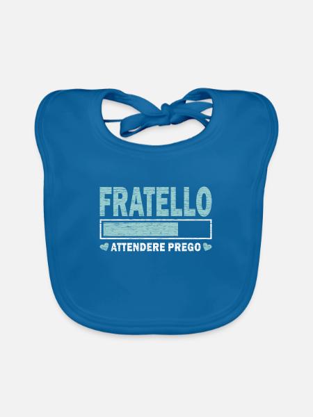 Presto Fratello - Baby Bio-Lätzchen - Pfauenblau