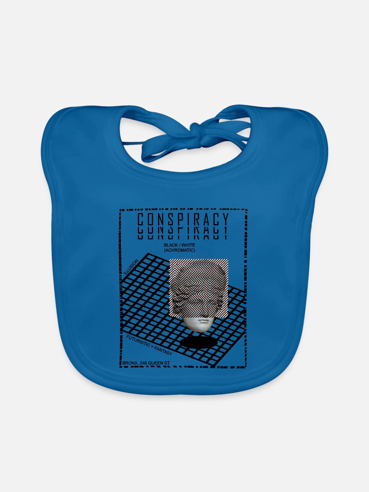 Plakat - Baby Bio-Lätzchen - Pfauenblau - Vorne
