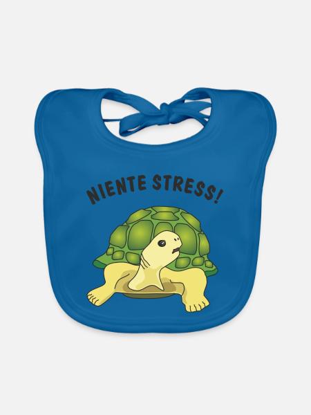 niente stress - Baby Bio-Lätzchen - Pfauenblau - Vorne