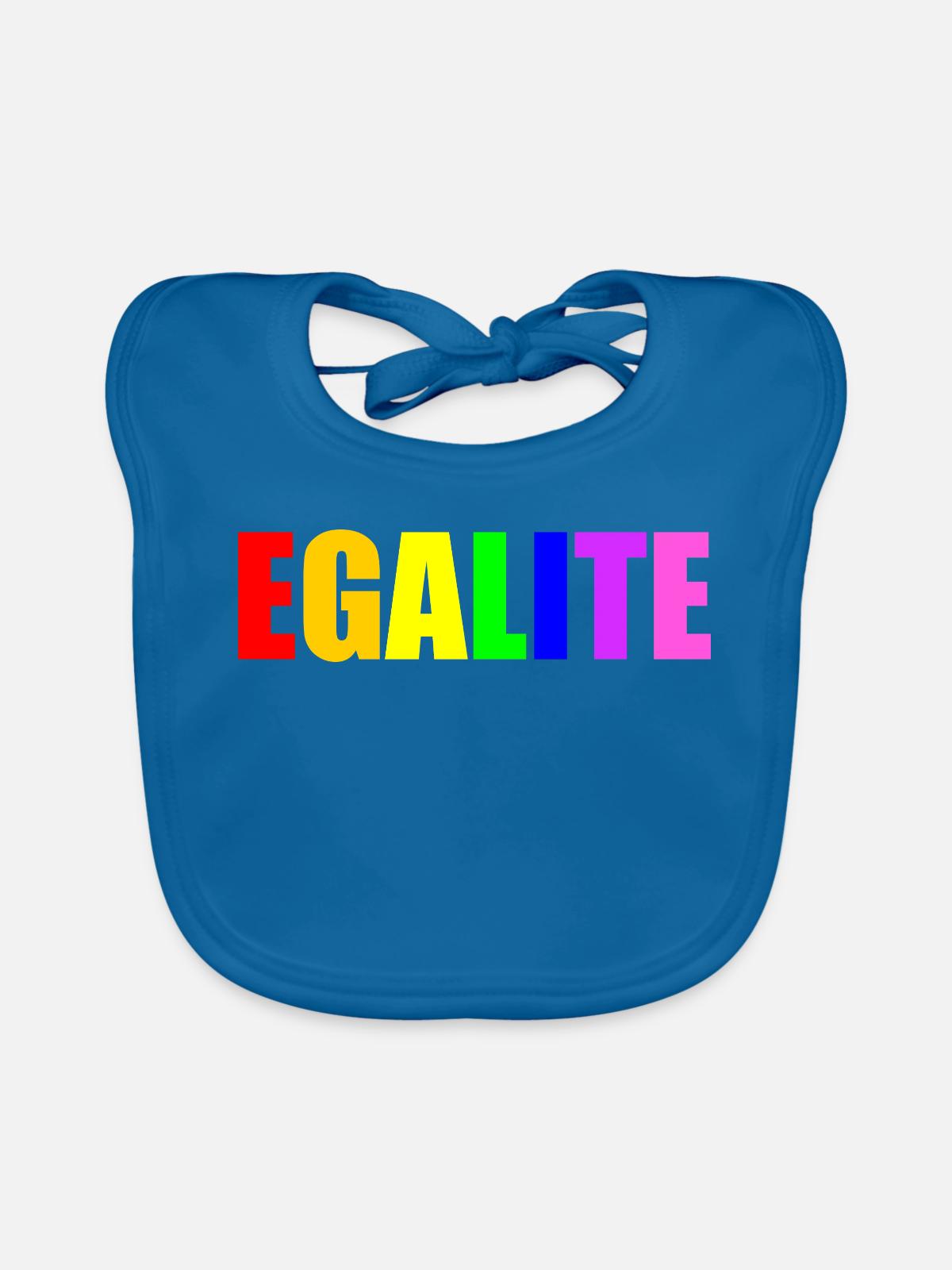 Equality - Organic Baby Bibs - peacock-blue - Front