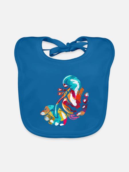 Scharfsinniger Urologe Facharzt - Baby Bio-Lätzchen - Pfauenblau