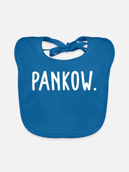 Pankow Berlin Bezirk Fancy - Baby Bio-Lätzchen - Pfauenblau - Vorne