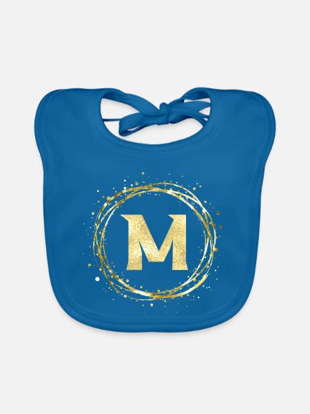 M - Baby Bio-Lätzchen - Pfauenblau