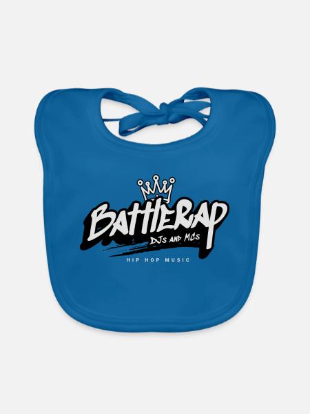 BattleRap Royalty – Kings Crown Edition - Baby Bio-Lätzchen - Pfauenblau - Vorne