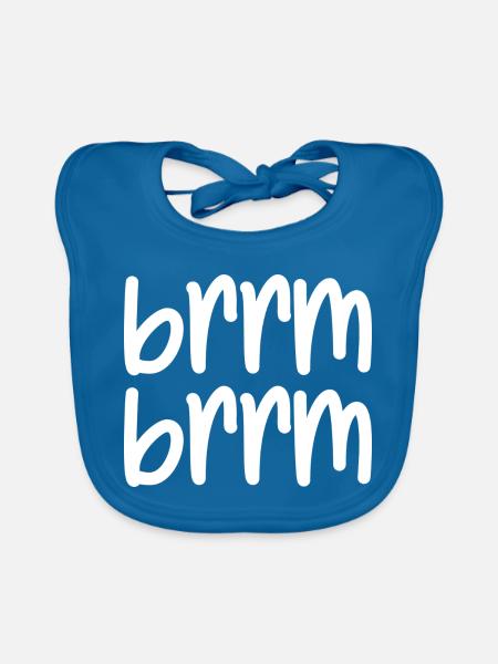 brrm brrm - Organic Baby Bibs - peacock-blue - Front