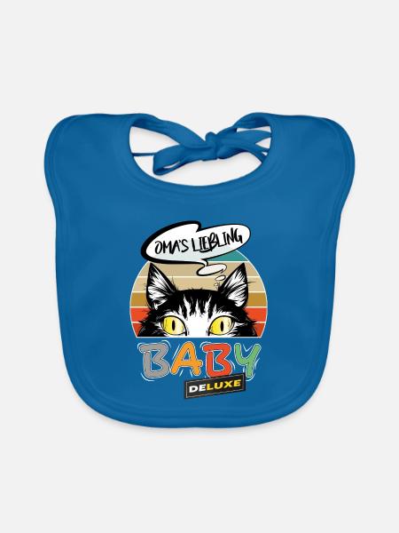 Oma Liebling Beste Baby - Baby Bio-Lätzchen - Pfauenblau - Vorne