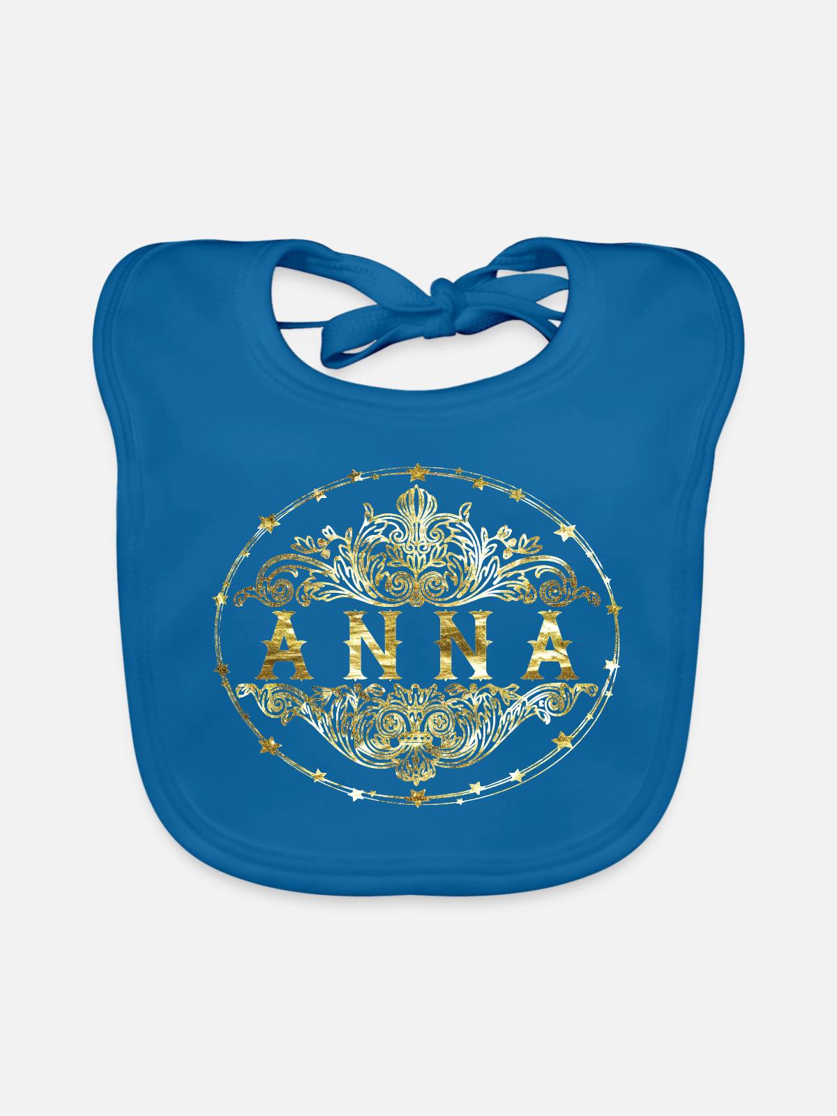 Anna - Baby Bio-Lätzchen - Pfauenblau - Vorne
