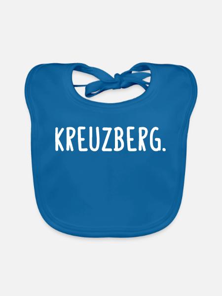 Kreuzberg Berlin Bezirk Kiez Fancy - Baby Bio-Lätzchen - Pfauenblau