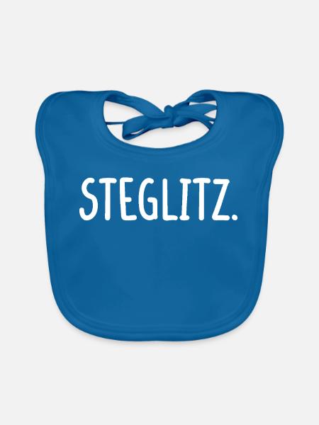 Steglitz Berlin Bezirk Fancy - Baby Bio-Lätzchen - Pfauenblau