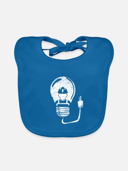 Hochspannender Elektriker Schaltplan - Baby Bio-Lätzchen - Pfauenblau