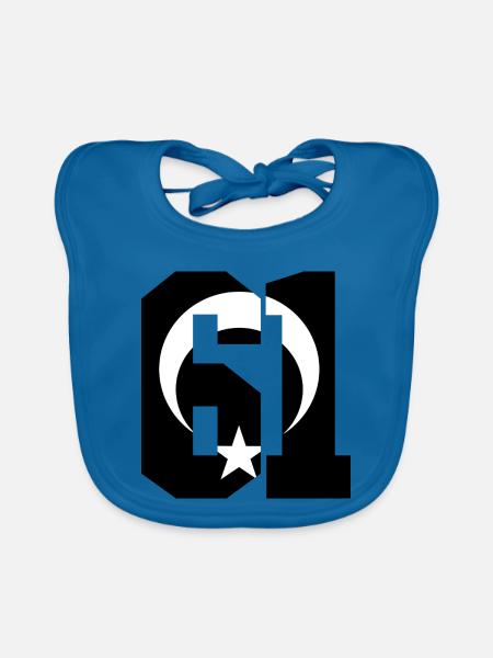 Trabzon 61 Türkiye - Baby Bio-Lätzchen - Pfauenblau