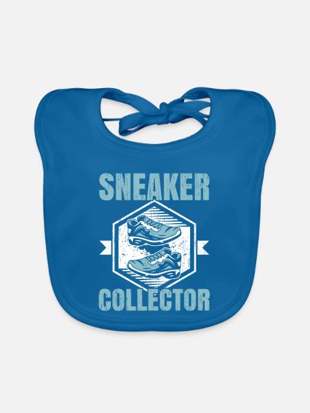 Sneaker Sammler Schuhsammlung Sneakerhead - Baby Bio-Lätzchen - Pfauenblau