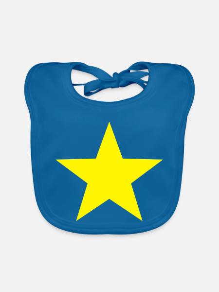 ein stern - Baby Bio-Lätzchen - Pfauenblau