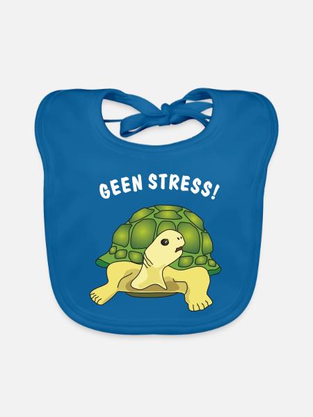 geen stress - Baby Bio-Lätzchen - Pfauenblau - Vorne