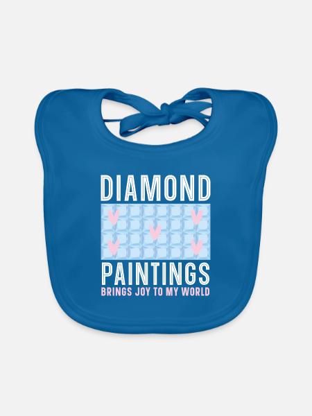 Diamantmalerei Handwerkszeug Diamantmaler - Baby Bio-Lätzchen - Pfauenblau