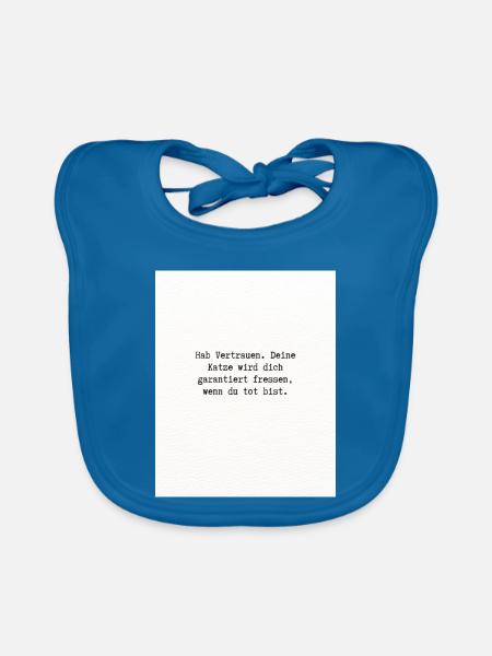 Hab Vertrauen - Baby Bio-Lätzchen - Pfauenblau