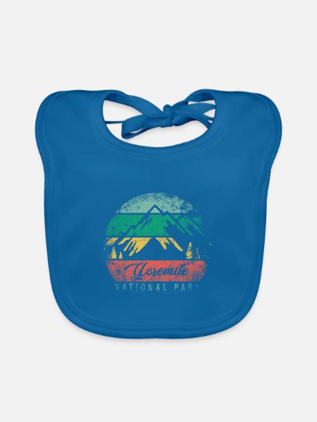 Yosemite National Park USA US Nationalpark Vintage - Baby Bio-Lätzchen - Pfauenblau