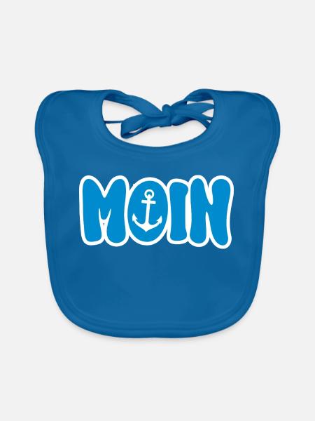 Moin Anker - Baby Bio-Lätzchen - Pfauenblau