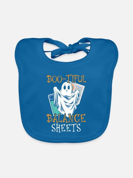Boo-tiful Bilanzen Buchhalter Halloween - Baby Bio-Lätzchen - Pfauenblau
