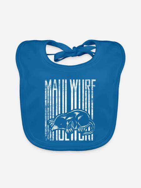 Emsiger Maulwurf Maulwurfshügel - Baby Bio-Lätzchen - Pfauenblau