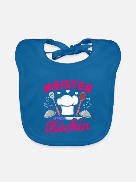 Meisterköchin Kochen Köchin Sterneköchin Küche - Baby Bio-Lätzchen - Pfauenblau