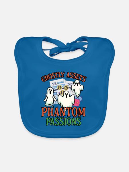Geisterhaftes Vermögen Phantom Leidenschaften Grus - Baby Bio-Lätzchen - Pfauenblau - Vorne