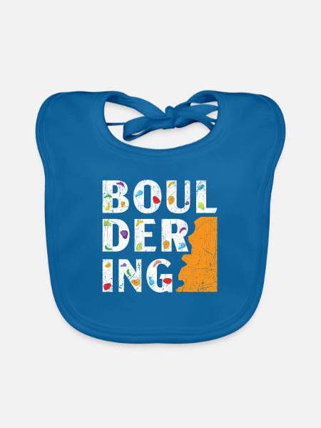 Boulderer Felskletterer Bergsteigen Bouldern - Baby Bio-Lätzchen - Pfauenblau