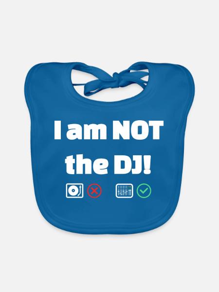 Ich bin Tontechniker:in, nicht DJ! - Baby Bio-Lätzchen - Pfauenblau