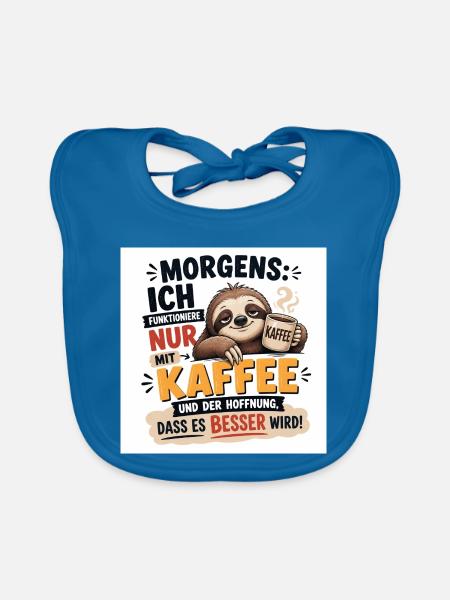 Modernes Design – Einzigartige Geschenkidee - Baby Bio-Lätzchen - Pfauenblau
