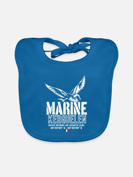 Kerguelen Marine Patch - Baby Bio-Lätzchen - Pfauenblau