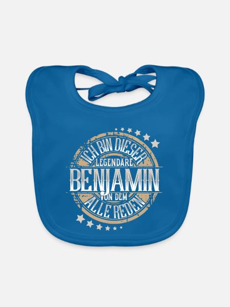 Benjamin - Baby Bio-Lätzchen - Pfauenblau