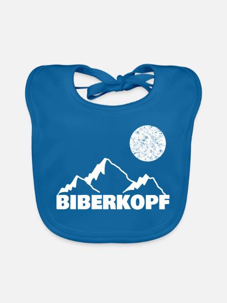 Berg Biberkopf - Baby Bio-Lätzchen - Pfauenblau