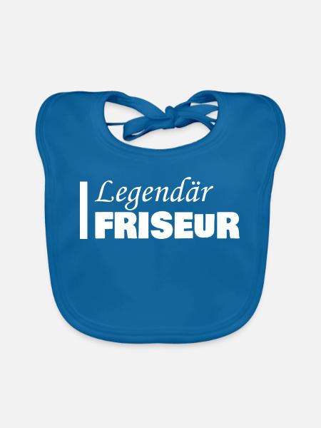 Friseur - Baby Bio-Lätzchen - Pfauenblau