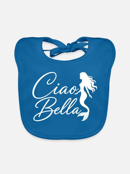 Ciao Bella - Baby Bio-Lätzchen - Pfauenblau