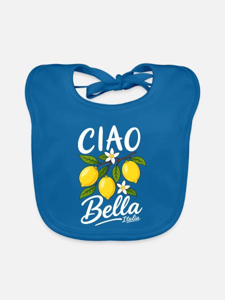 Ciao Bella - Baby Bio-Lätzchen - Pfauenblau