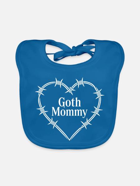 Goth Mommy Barbed Heart - Baby Bio-Lätzchen - Pfauenblau