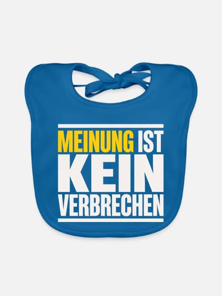 Meinung ist kein Verbrechen Meinungsfreiheit - Baby Bio-Lätzchen - Pfauenblau