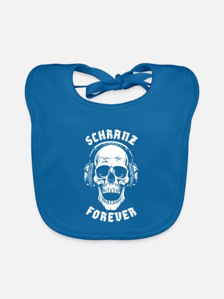 SCHRANZ FOREVER - Baby Bio-Lätzchen - Pfauenblau