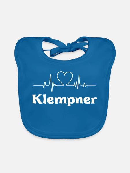 Klempner - Baby Bio-Lätzchen - Pfauenblau