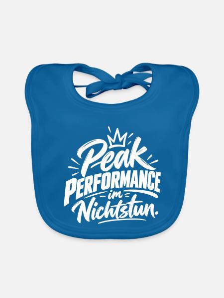Peak Performance Mittwoch Graffiti - Baby Bio-Lätzchen - Pfauenblau