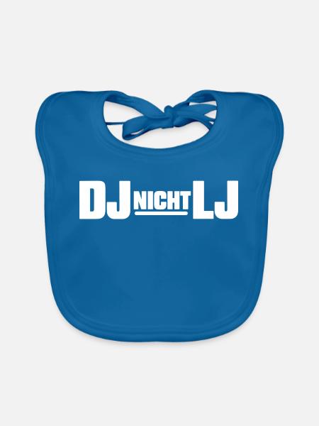 DJ nicht LJ Veranstaltungstechnik Deejay - Baby Bio-Lätzchen - Pfauenblau