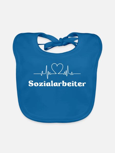 Sozialarbeiter - Baby Bio-Lätzchen - Pfauenblau