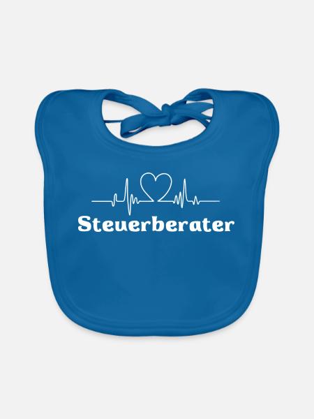 Steuerberater - Baby Bio-Lätzchen - Pfauenblau
