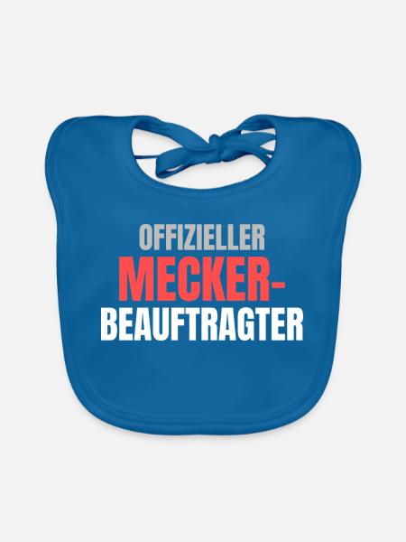 Offizieller Meckerbeauftragter - Baby Bio-Lätzchen - Pfauenblau